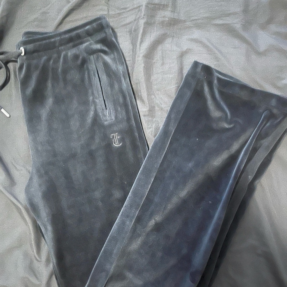 Juicy Couture Charcoal Velvet Pants